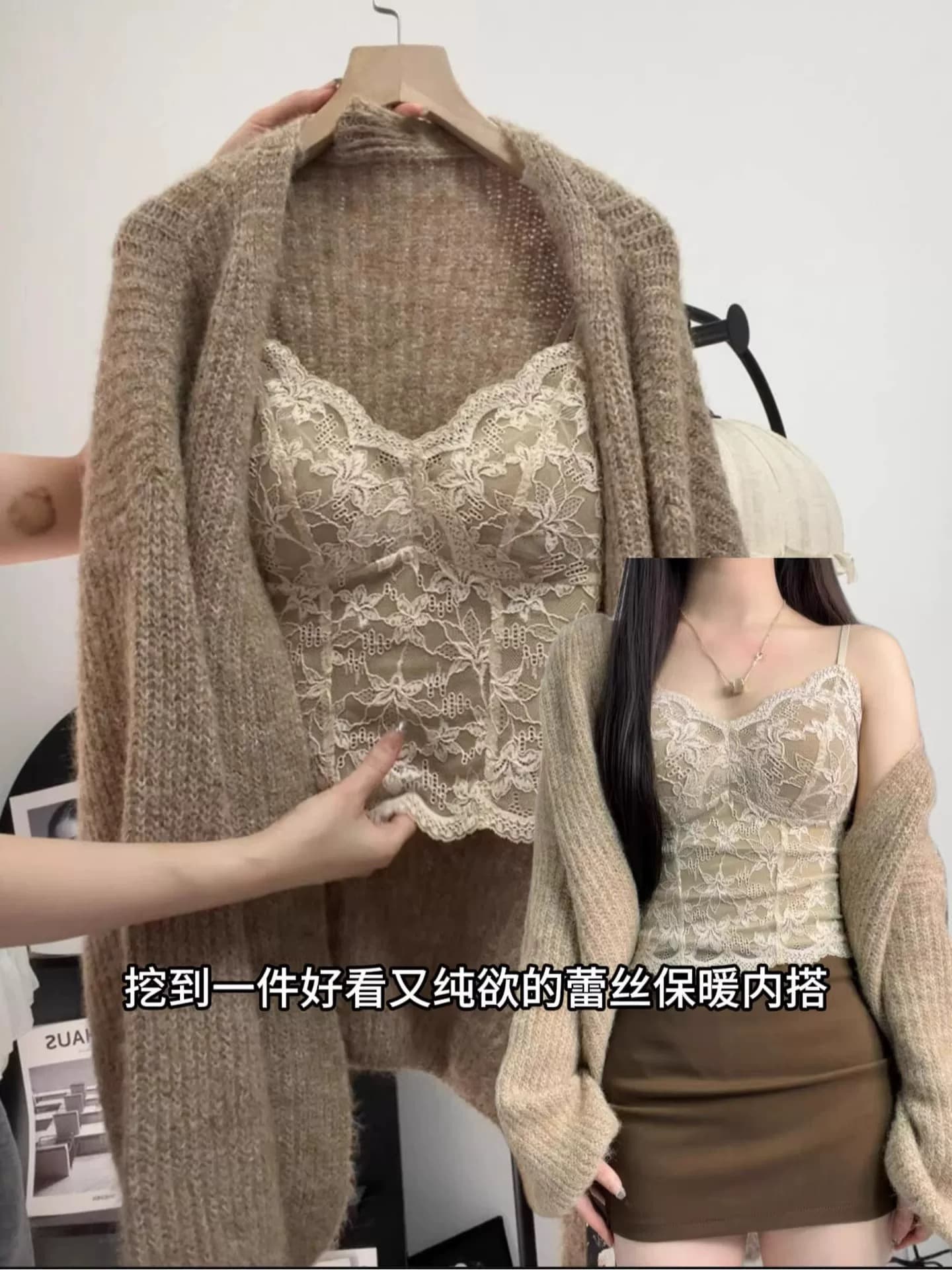 모피 인사이드 가져 가라. 레이스 털이 있는 캐미솔 벨트 가슴 패드 보온 조끼 만나는 아름다움 뒤로 속옷 생선뼈 코르셋 상세 이미지 3