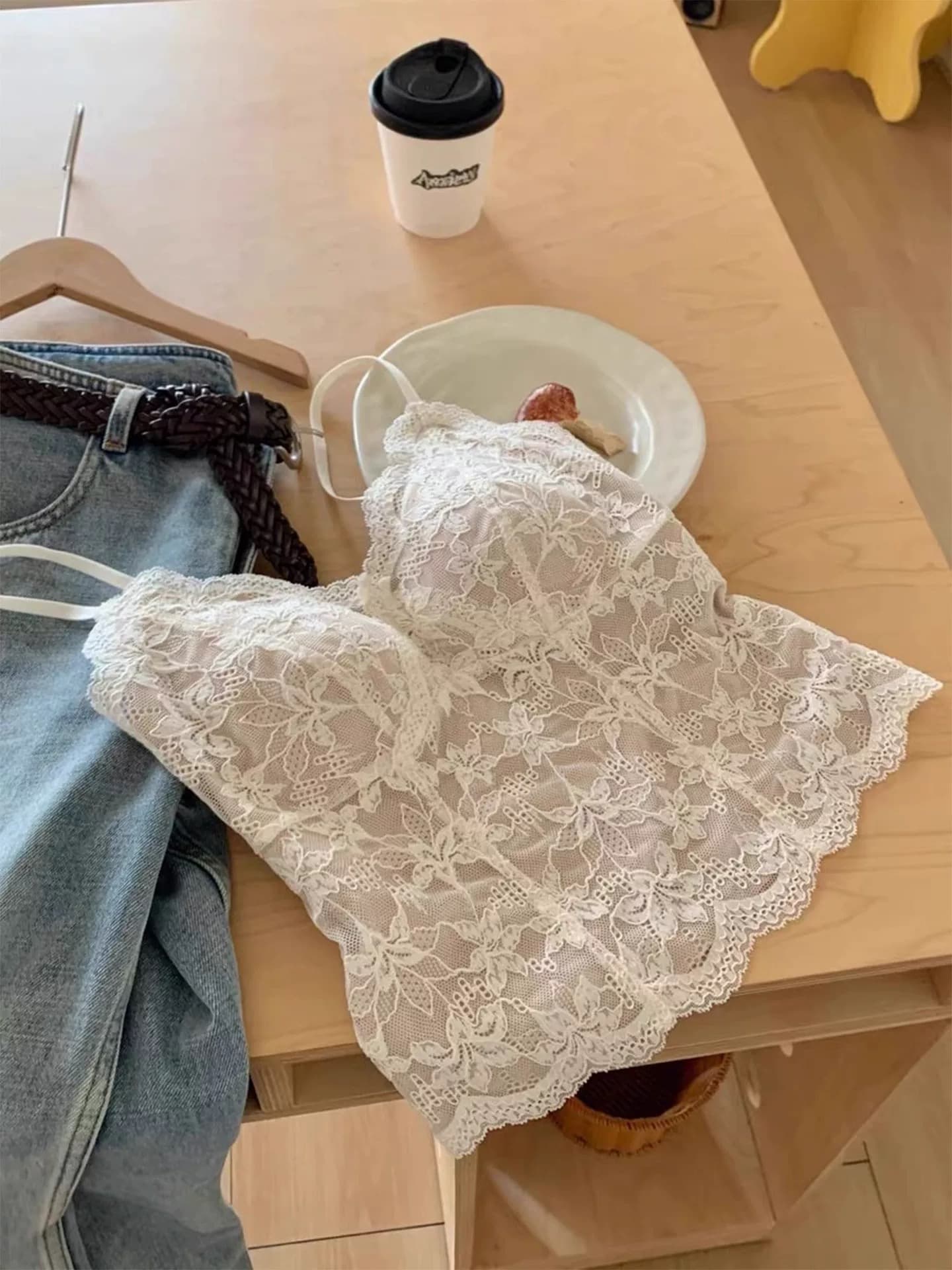 레이스 연삭 털 털이 있는 아름다움 뒤로 조끼 브래지어 하나 슬립 여성 V넥 튜브탑 정장 인사이드 가져 가라. 보온 조끼