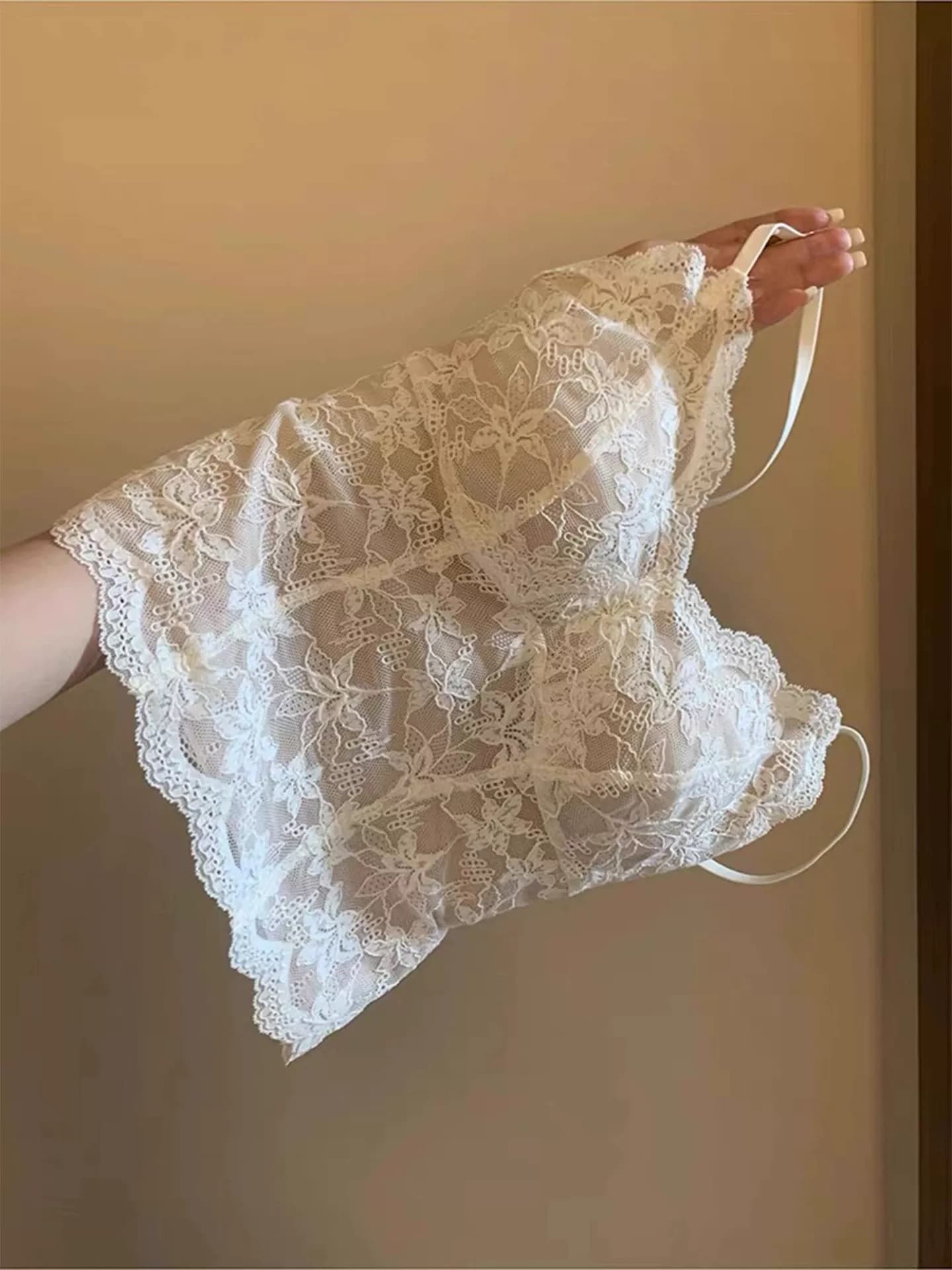 레이스 연삭 털 털이 있는 아름다움 뒤로 조끼 브래지어 하나 슬립 여성 V넥 튜브탑 정장 인사이드 가져 가라. 보온 조끼 상세 이미지 4