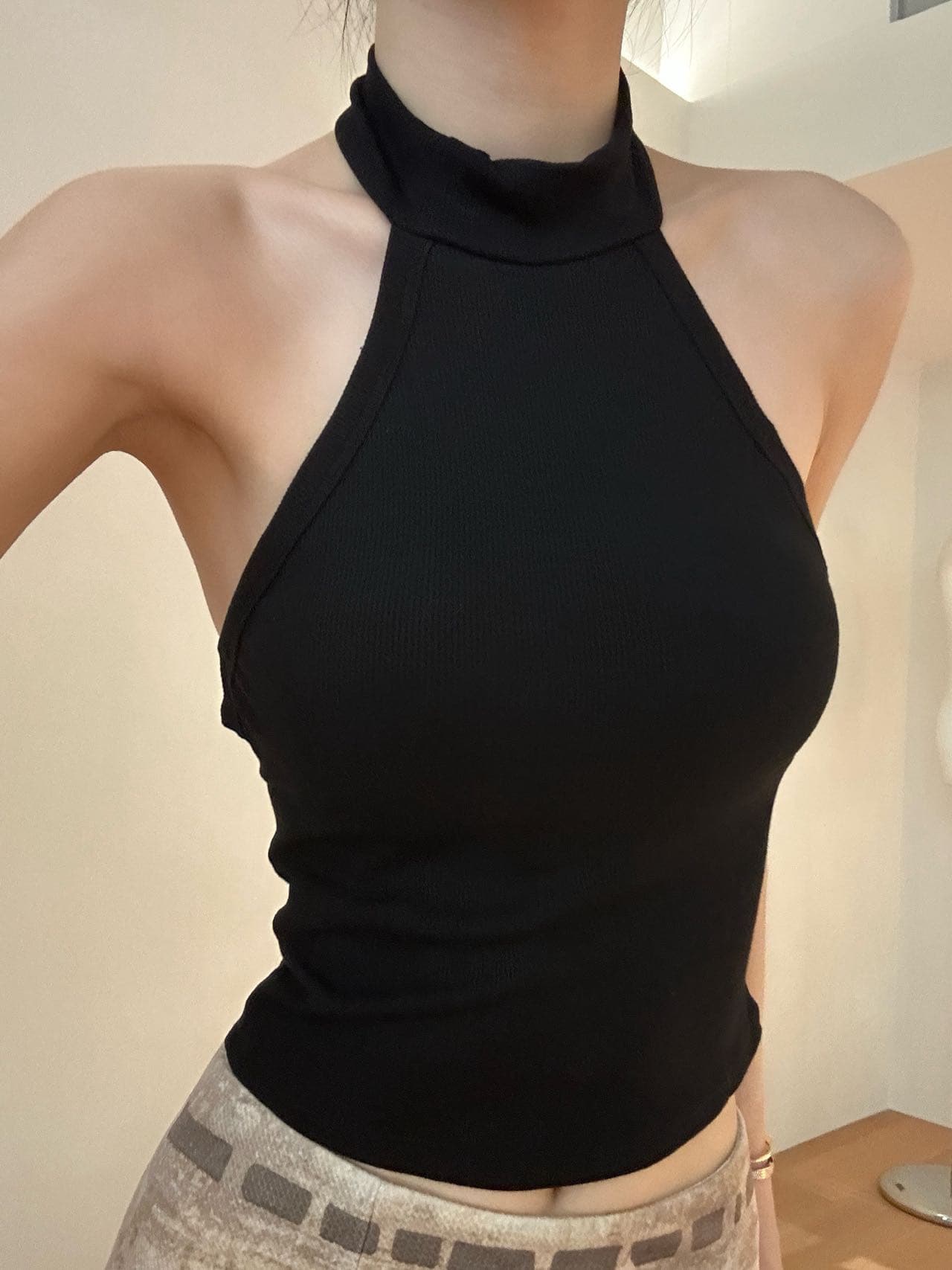 핫걸 섹시함 발굴하다 어깨 행침 목 단어 뒤로 캐미솔 여름 인사이드 가져 가라. 아름다움 뒤로 만나는 민소매 벨트 가슴 패드 의류 상세 이미지 5