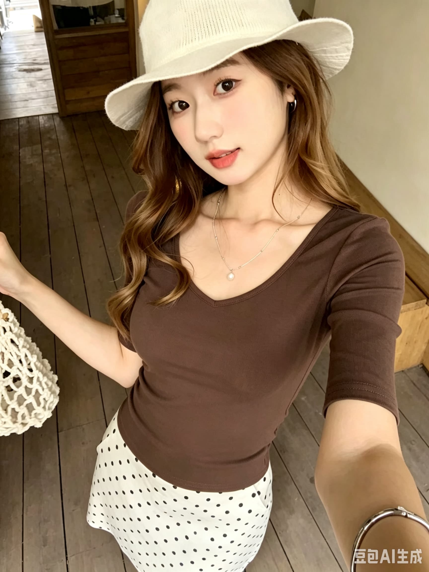 핫걸 익스트림 제인 바람 V넥 중간 소매 티셔츠 여성 가을 새로운 작은 대중 다용도 몸매 가꾸기 슬림해 보이는 기초 섹션 반팔 맨위