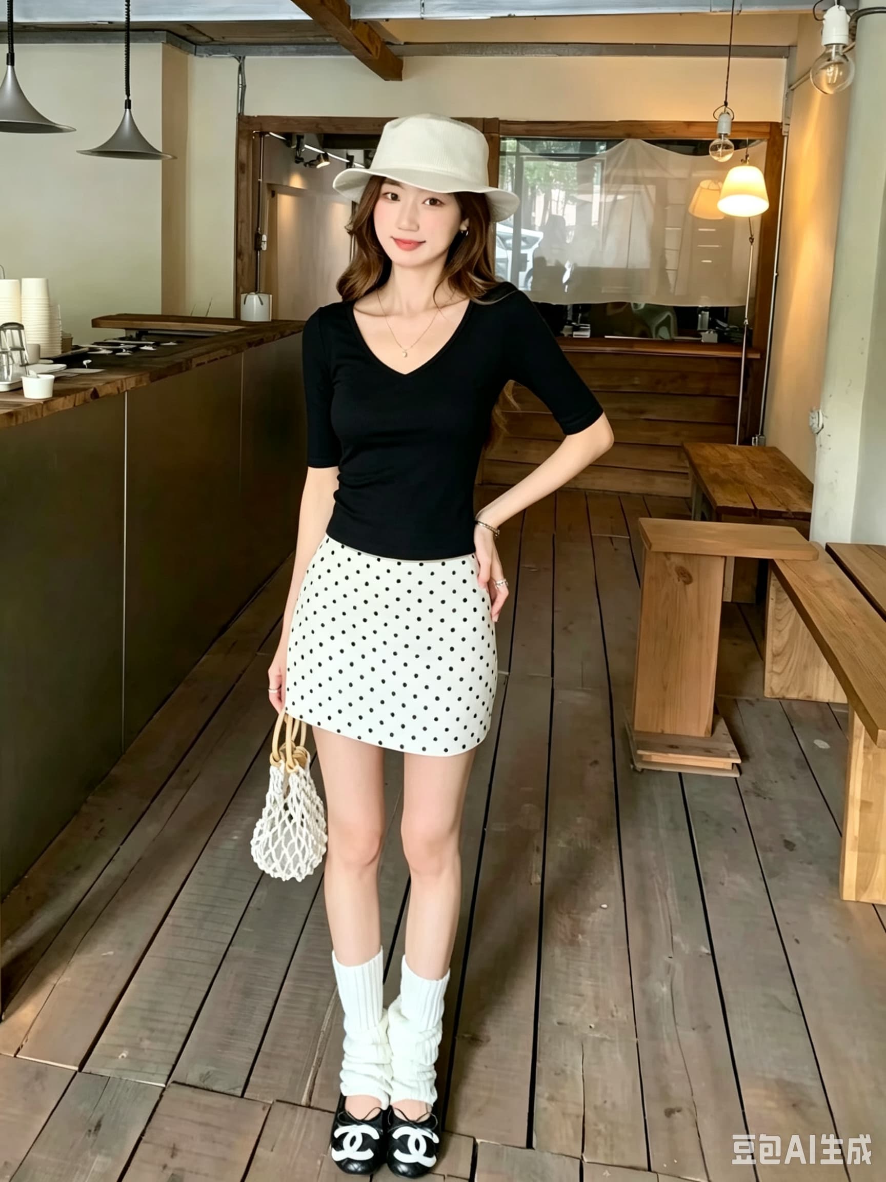 핫걸 익스트림 제인 바람 V넥 중간 소매 티셔츠 여성 가을 새로운 작은 대중 다용도 몸매 가꾸기 슬림해 보이는 기초 섹션 반팔 맨위 상세 이미지 4