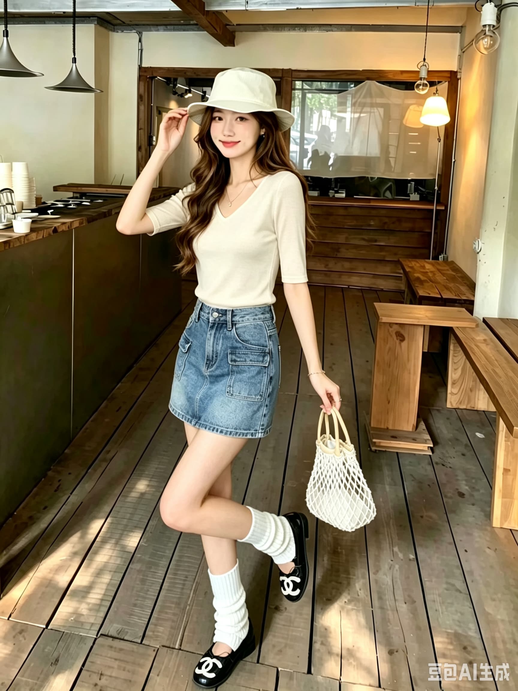 핫걸 익스트림 제인 바람 V넥 중간 소매 티셔츠 여성 가을 새로운 작은 대중 다용도 몸매 가꾸기 슬림해 보이는 기초 섹션 반팔 맨위 상세 이미지 7