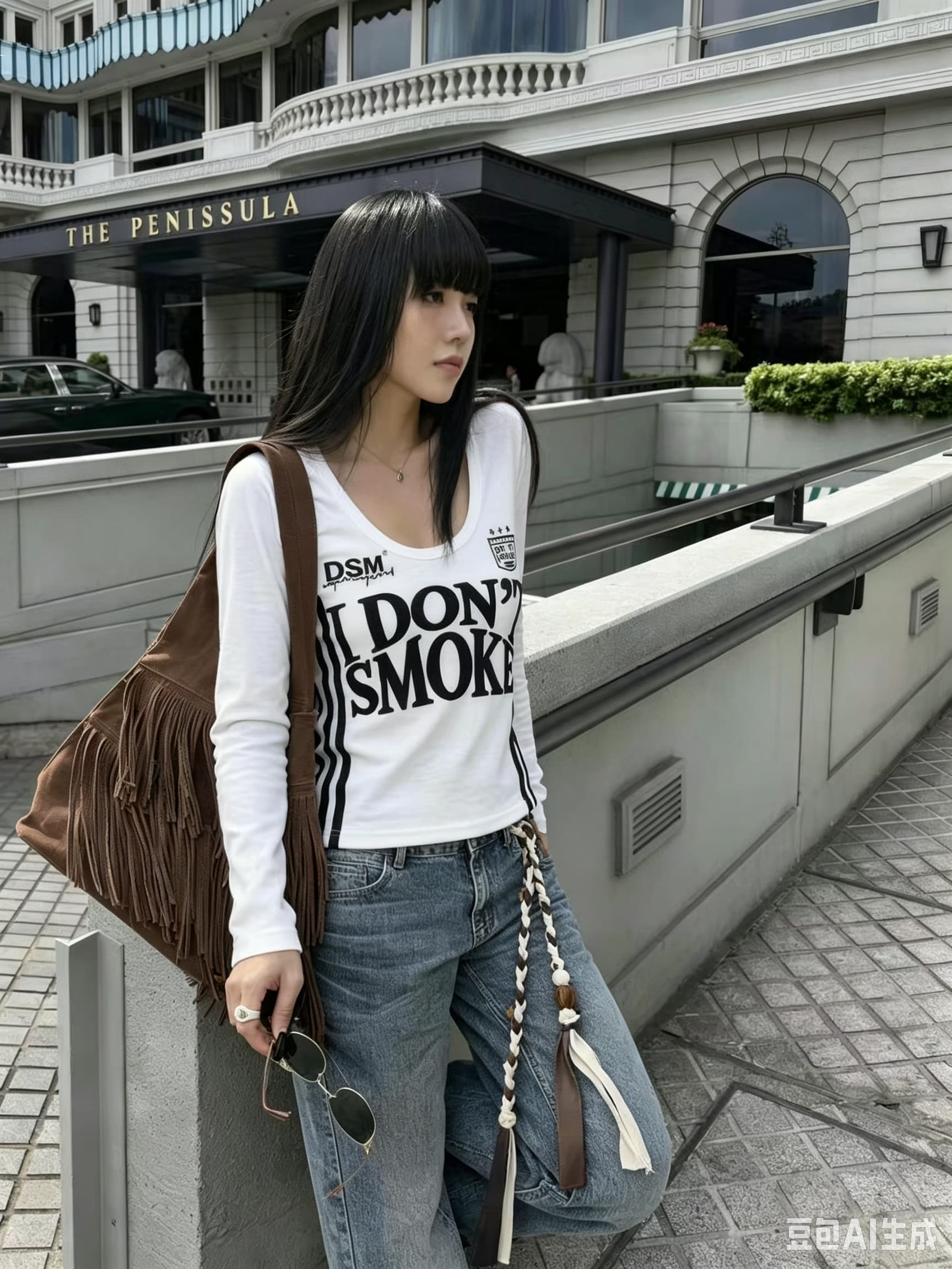 차가운 핫걸 대 u 칼라 2026 이른 가을 아메리칸 운동 바람 긴팔 티셔츠 한일 ootd 오토바이 여성 펑크 록 어둠 상세 이미지 2