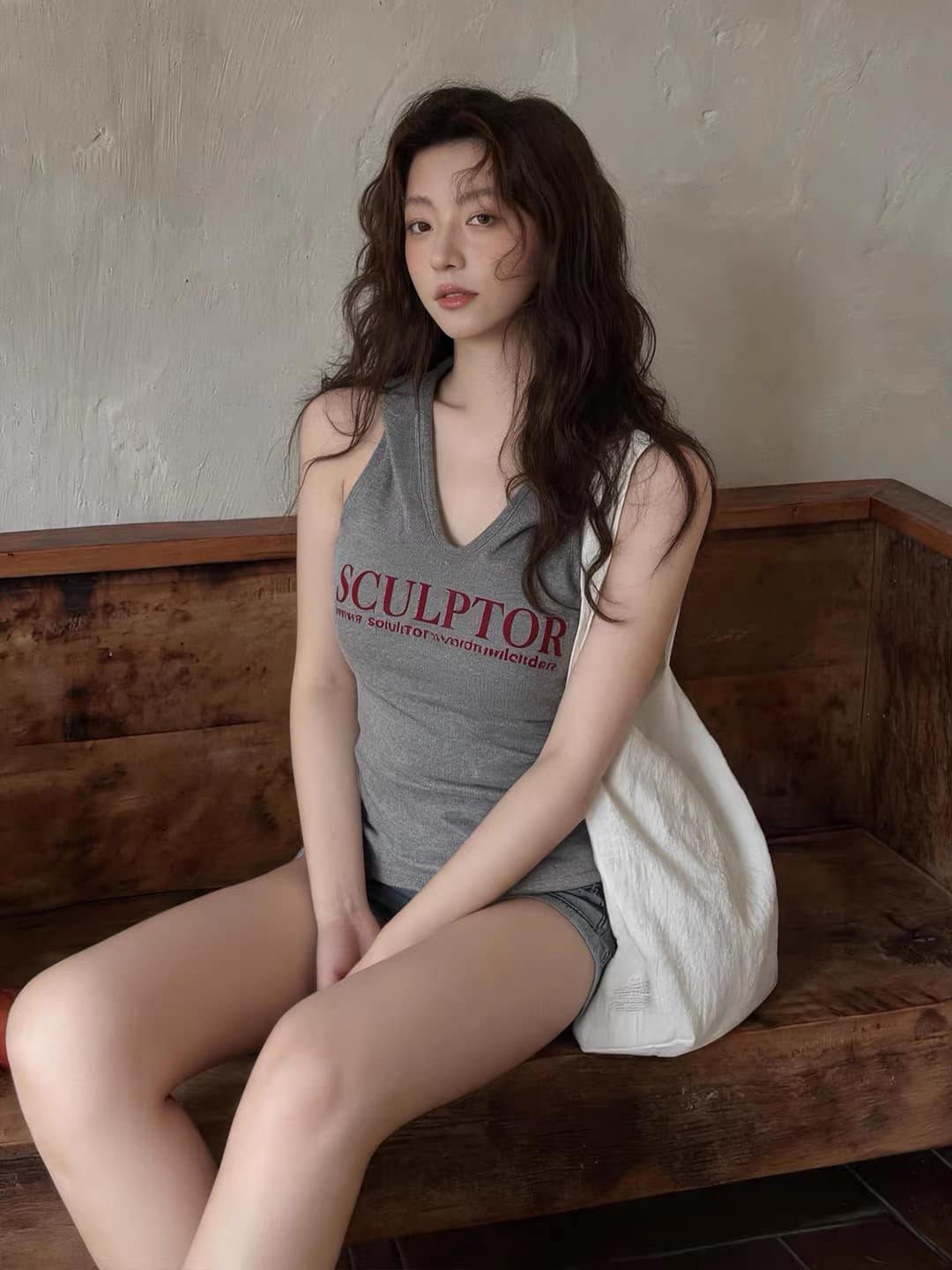 아메리칸 알파벳 프린트 후드 캐미솔 인사이드 가져 가라. 수 있습니다. 외출용 핫걸 몸매 가꾸기 민소매 고유 한 아름다운 맨위 상세 이미지 1