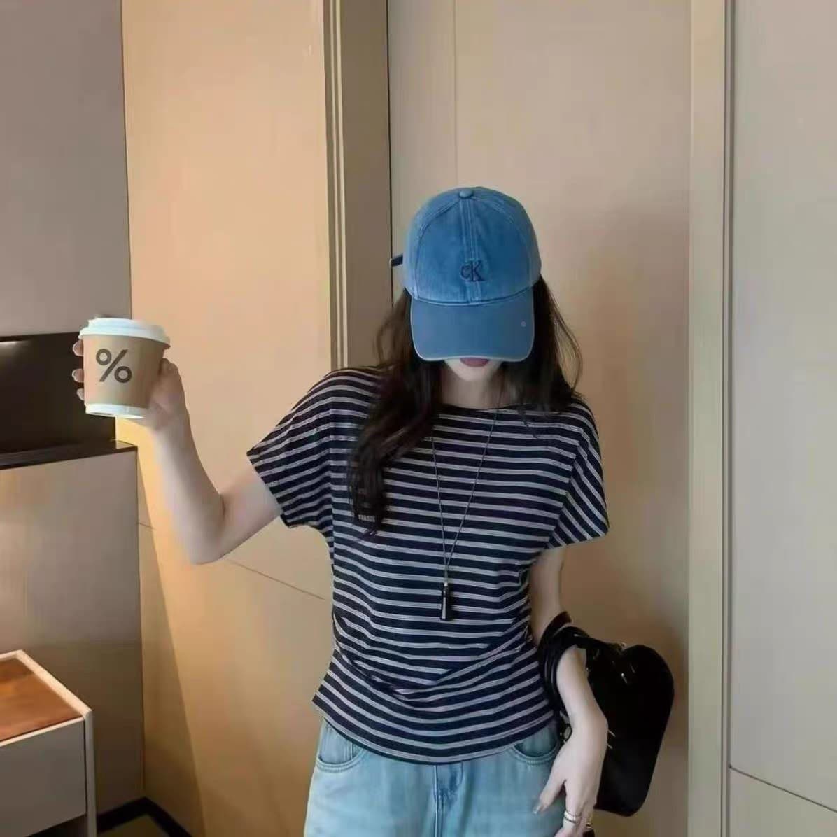 2026 한국 스타일 센스 아니요 비틀림 여름 대칭 디자인 허리 수축 반팔 슬림해 보이는 느슨함 느긋한 다용도 맨위 상세 이미지 4
