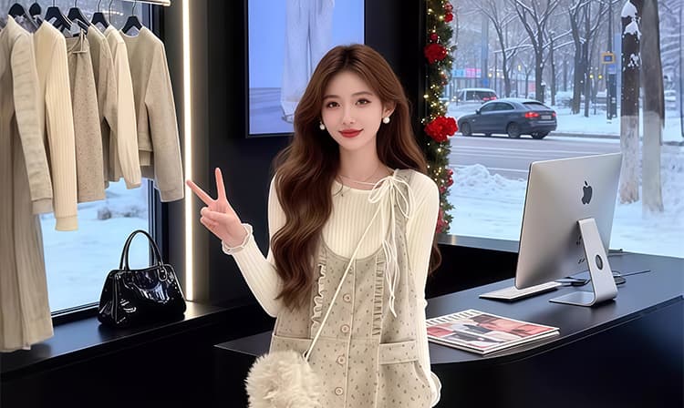 2026 봄 새로운 개성 도트 무늬 루즈핏 임산부 캐주얼 멜빵 바지 스트라이프 맨위 상세 이미지 20