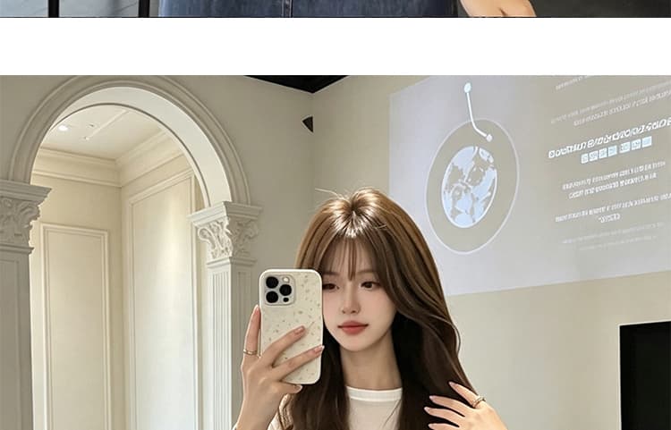 2026 가을 새로운 임산부 섹션 루즈핏 넓은 다리 데님 멜빵 바지 순면 버블 긴팔 맨위 상세 이미지 27