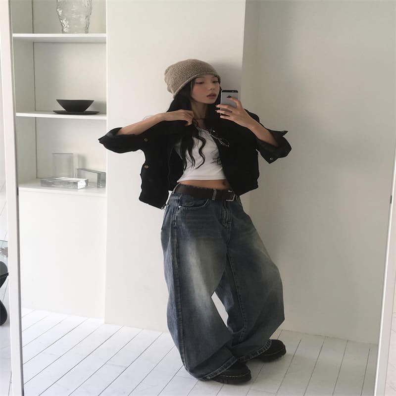 한국 chic 봄 새로운 프랑스식 레트로 스타일 폴로 칼라 주머니 루즈핏 다용도 쇼트 스타일 긴팔 재킷 여성 코트 상세 이미지 18