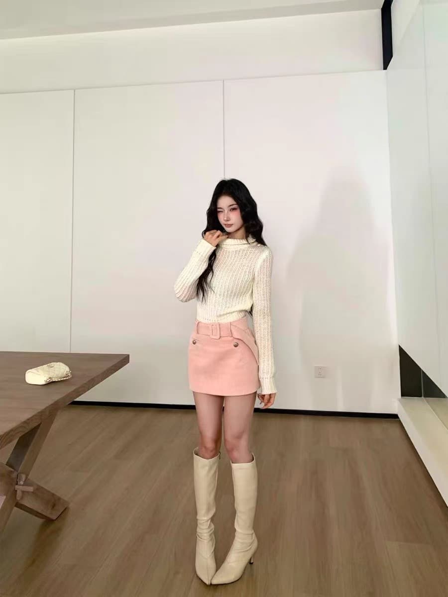 barb chill 화이트 민소매 스웨터 여자 봄 새로운 miu 부서 착용 가져 가라. 몸매 가꾸기 니트 스웨터 조끼 맨위 상세 이미지 4