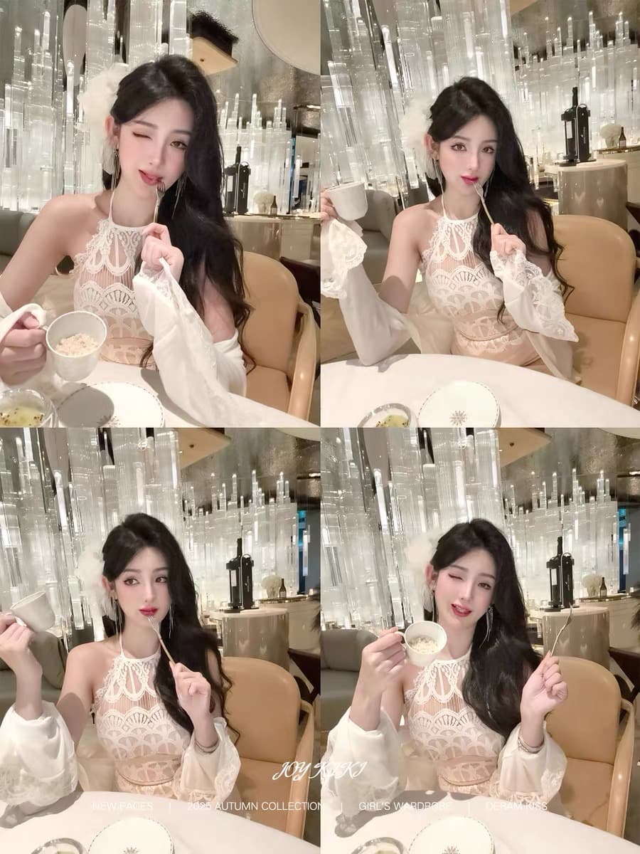 joykiki 골드 골드 달빛 모래 시계 품격 명문 여성 행침 목 쇼트 스타일 드레스 핫걸 슬림해 보이는 타이트 스커트 여성 상세 이미지 2