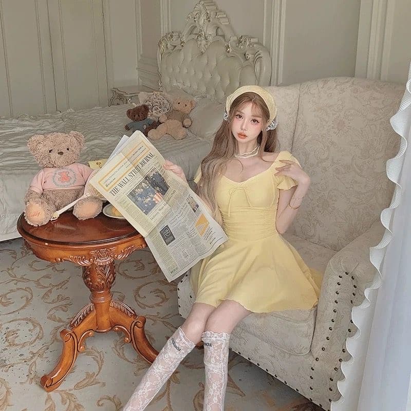 2025 새로운 올인원 온천 수영복 여성 슬림해 보이는 보수당의 표지 배 치마 스타일 고급 센스 작은 가슴 모으다 휴가 수영복 상세 이미지 3