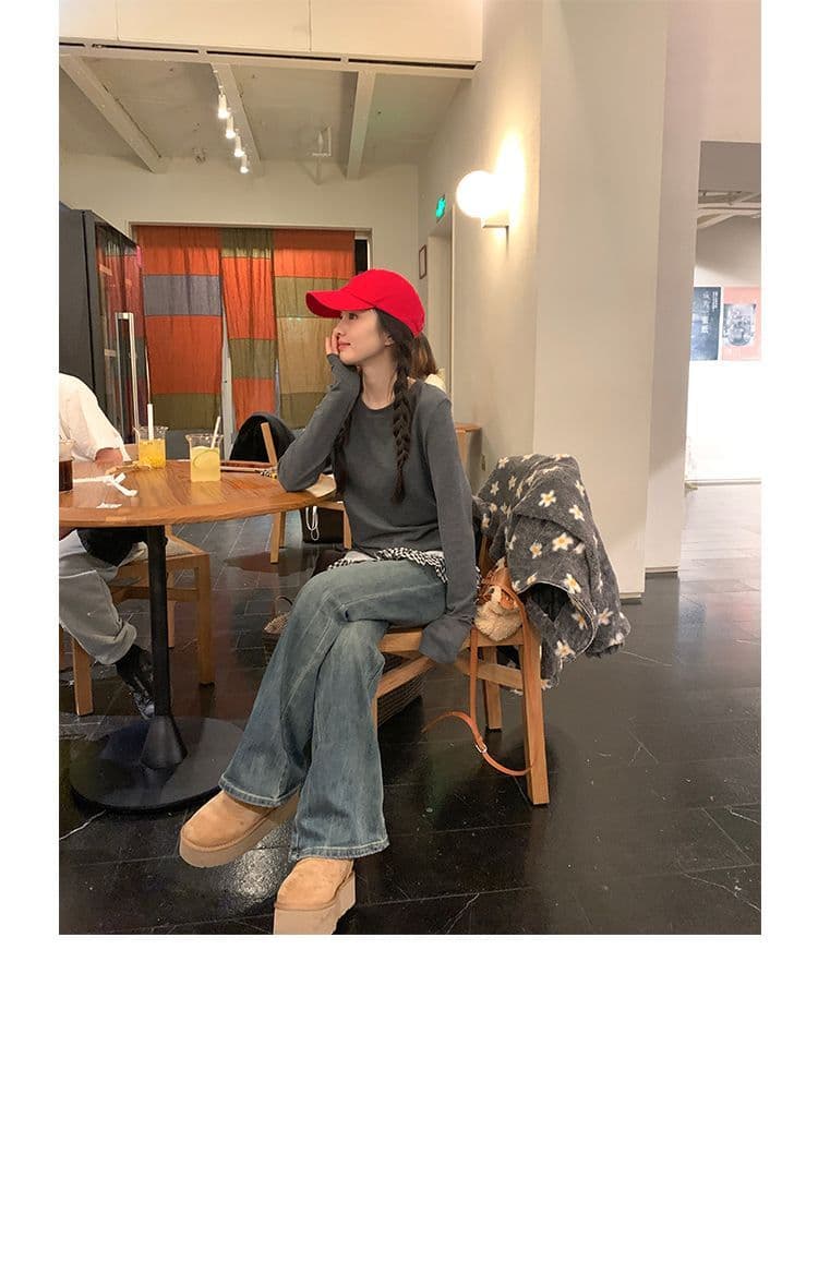 배색 체크무늬 낭만주의 레이스 프릴 디자인 센스 긴팔 여성 외국 가스 패션 기본 셔츠 리브 De 플러시 맨위 상세 이미지 11