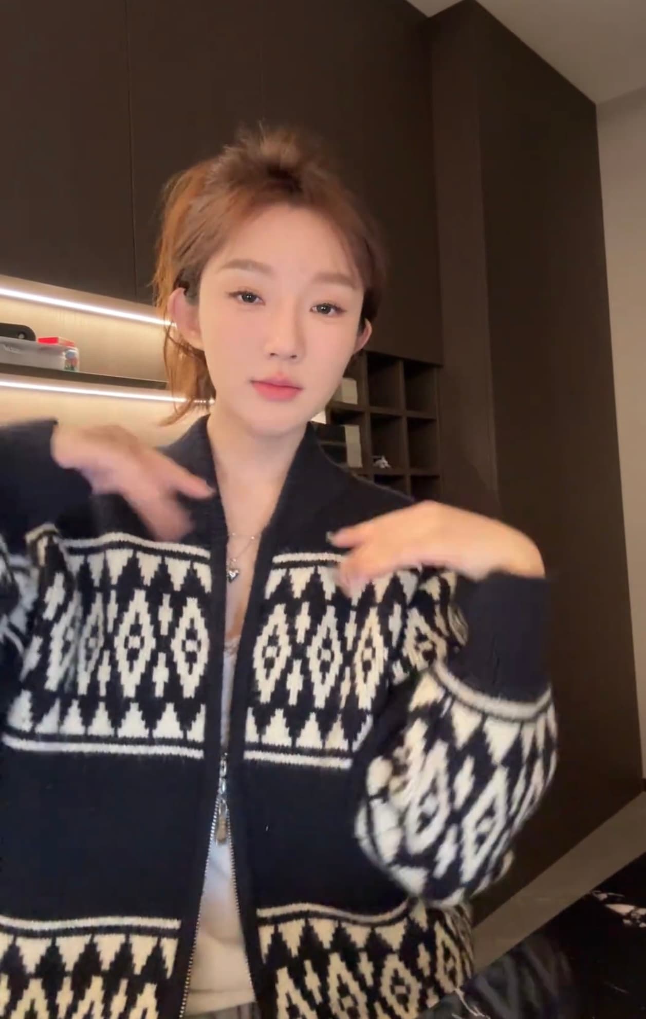 mosiiu 구호 밀라노 调性 공정한 섬 바람 오픈 가디건 여성 재킷 25530 이미지 4