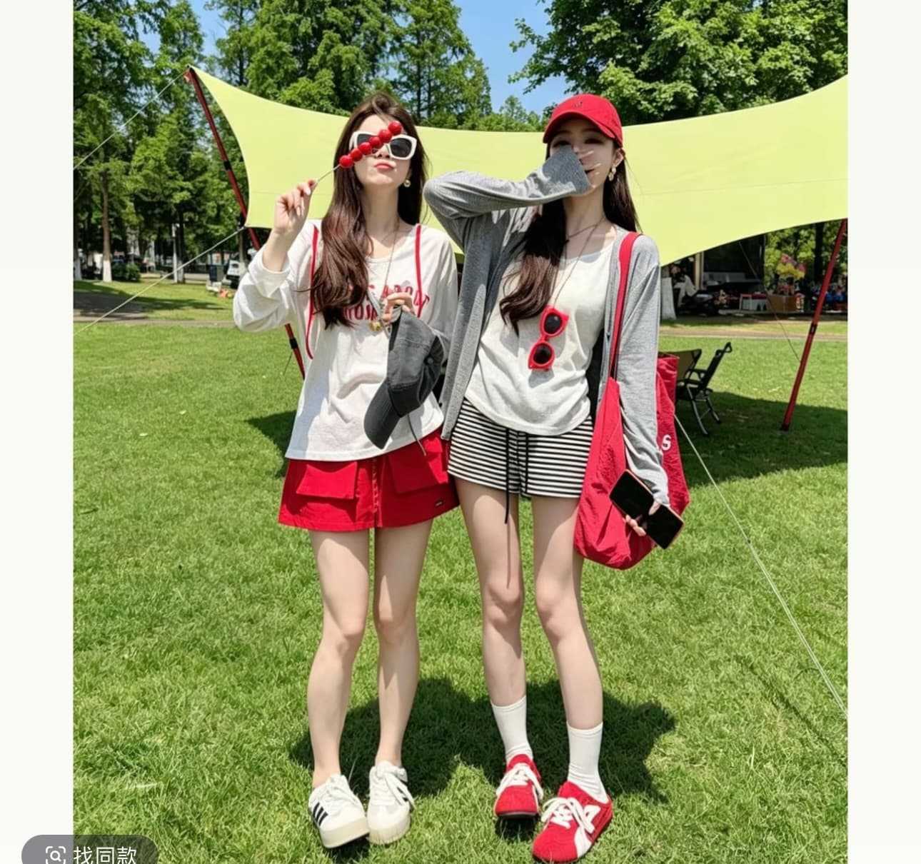 샤오 크릭 의류 여름 새로운 느긋한 바람 자외선 차단 슬립 오픈 가디건 세트 2276 스트라이프 반바지 상세 이미지 8