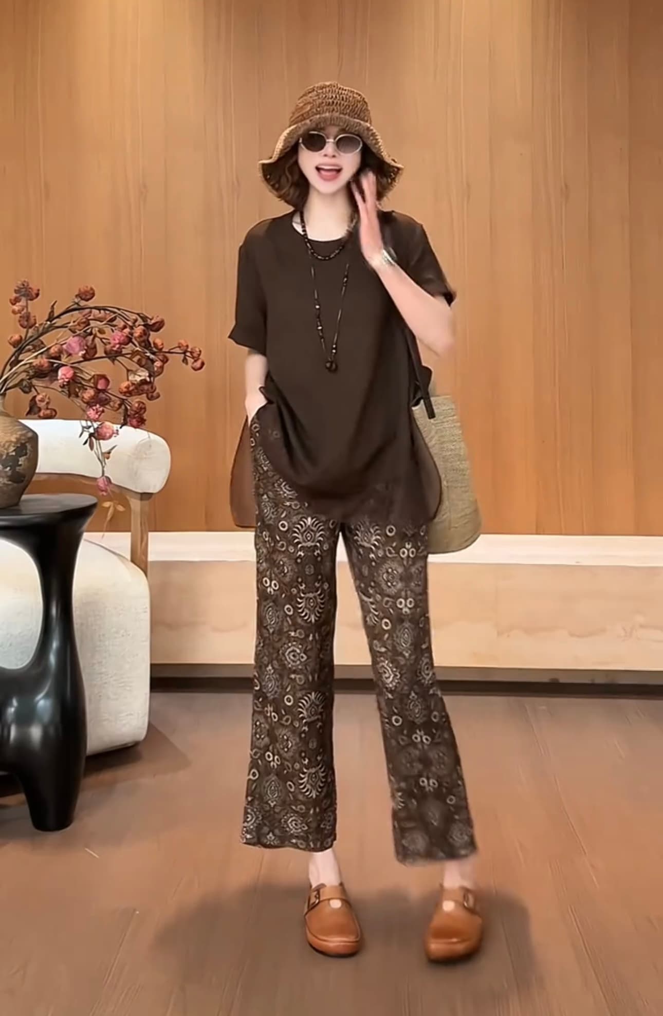 달 패치워크 망사 라미 셔츠 2026 여름 새로운 다용도 루즈핏 티셔츠 2606d4 바지 이미지 5