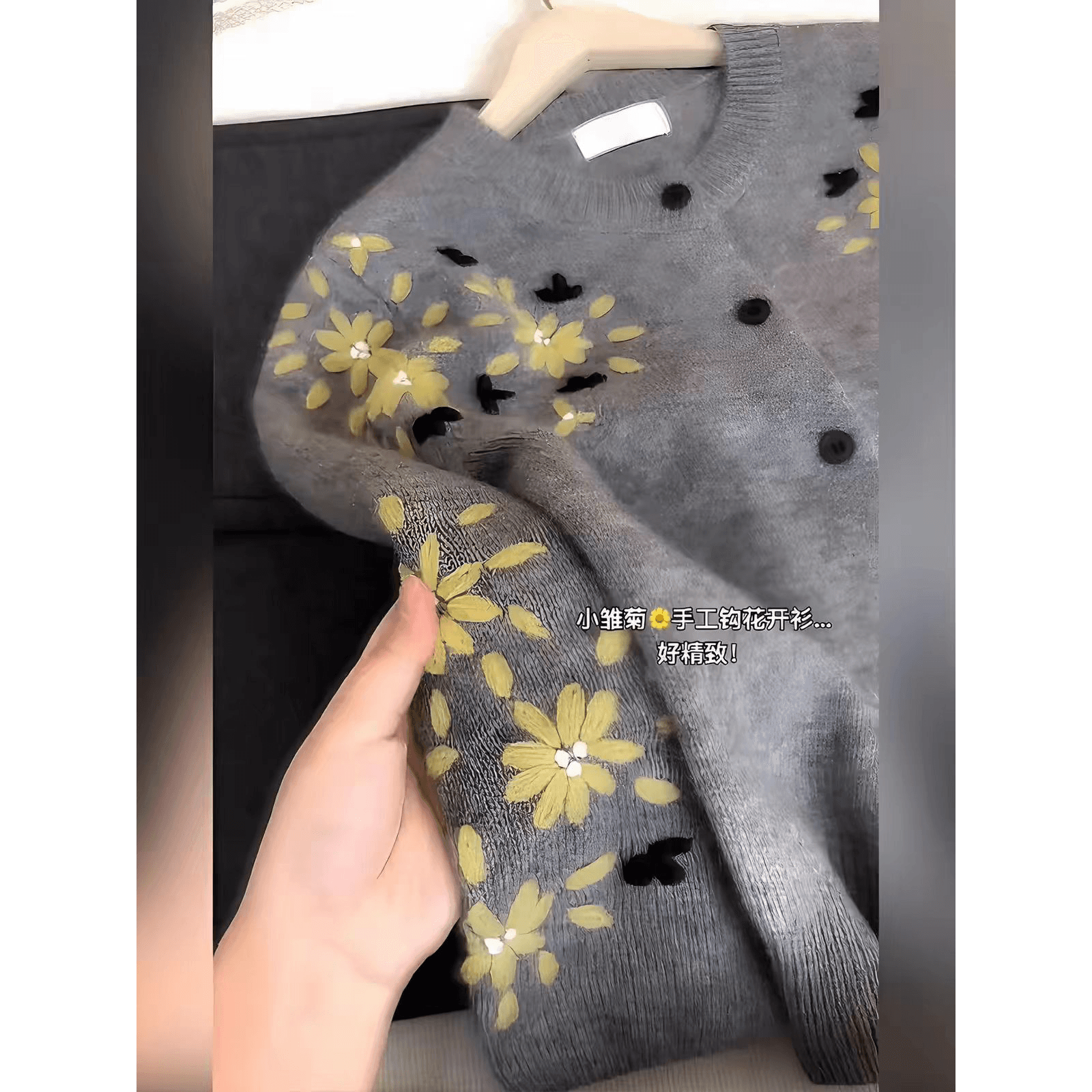 프랑스식 작은 데이지 자수 스웨터 니트 스웨터 여성 코트 가을 새로운 마이크로 지방 mm 루즈핏 품격 맨위 이미지 5