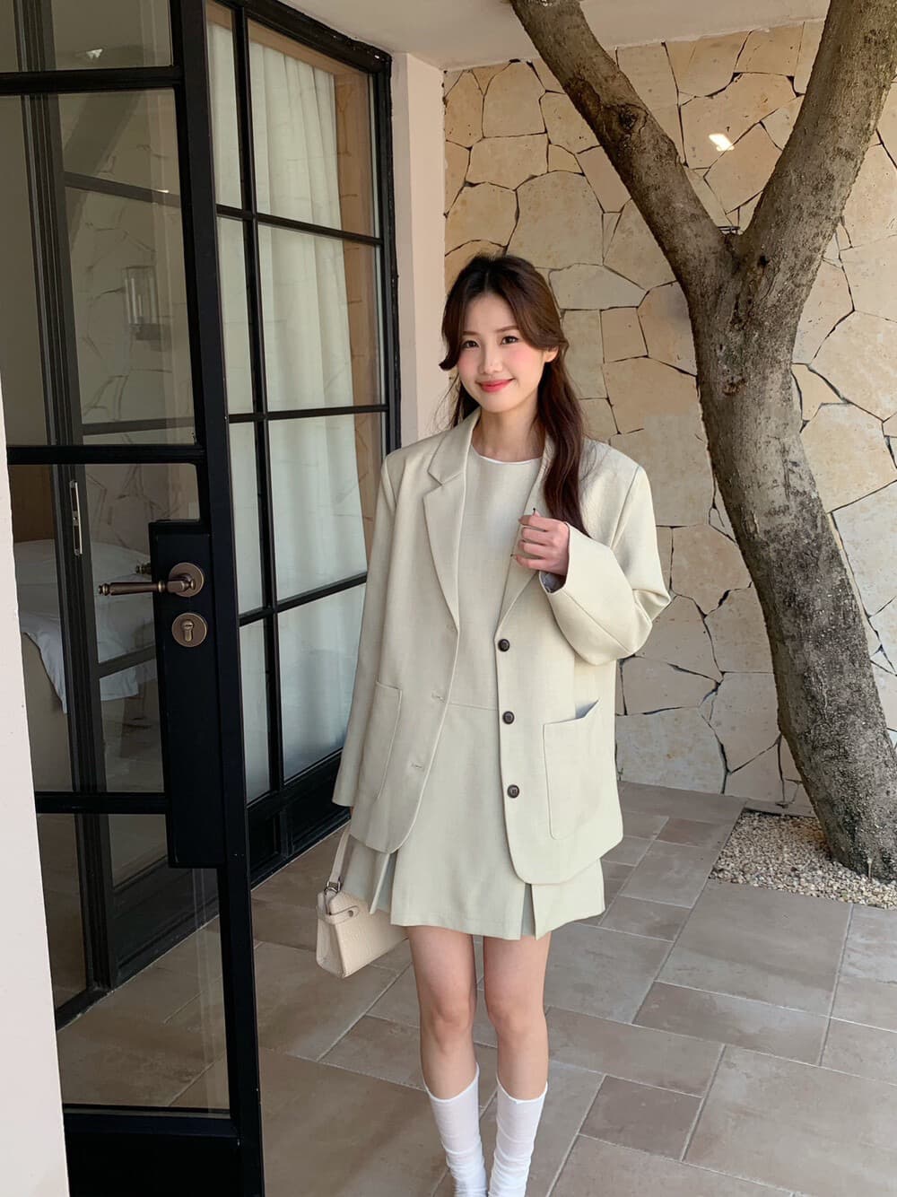 가을 켜기 새로운 한 부서 미니멀리즘 품격 고급 다용도 정장 있음 매칭 드레스 상세 이미지 2