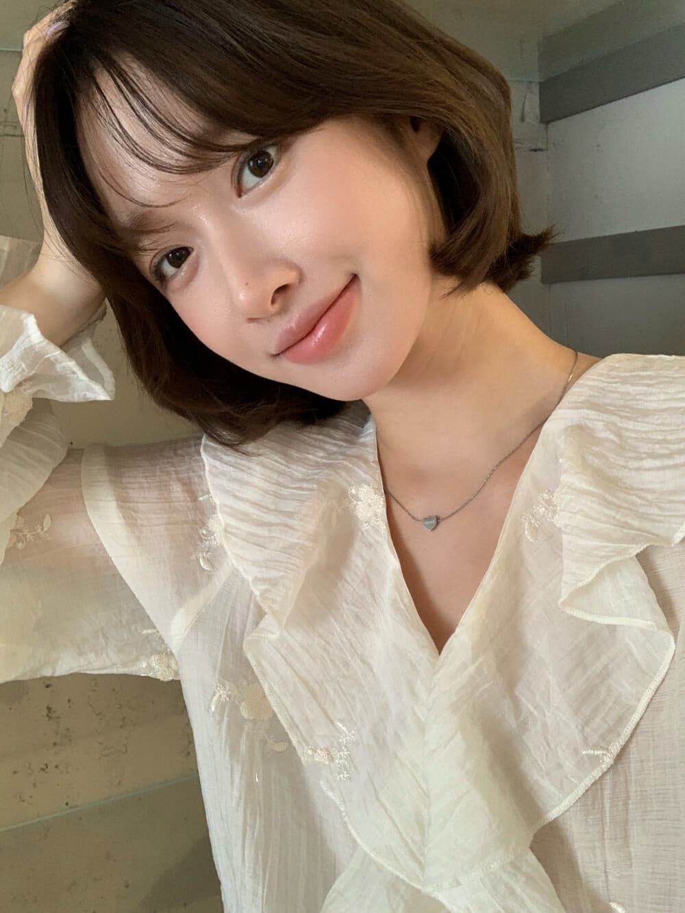 26 봄 요정 가스 어린이 무거운 작업 자수 레이스 칼라 작은 셔츠 상세 이미지 6