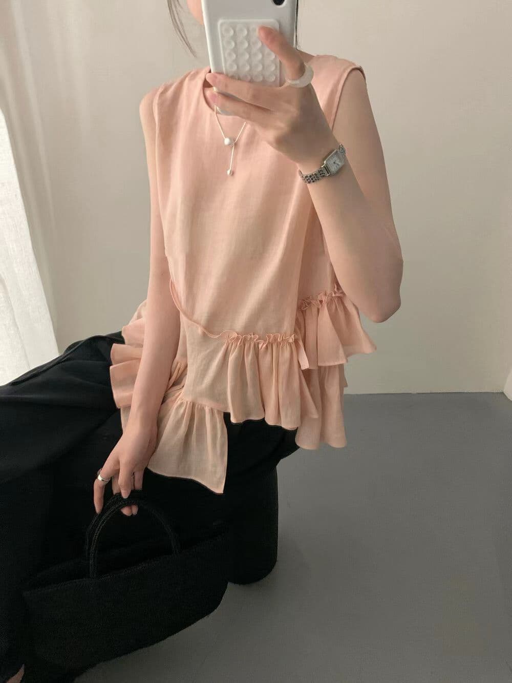 작은 요정 품격 한 부서 높은 품질 라미 디자인 센스 레이스 작은 셔츠 있음 선적 이미지 2