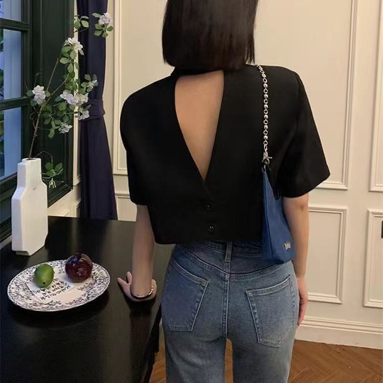 한 부서 ins 품격 디자인 섹션 절묘한 작은 대중 디자인 섹션 짧은 외투 있음 매칭 반바지 이미지 2