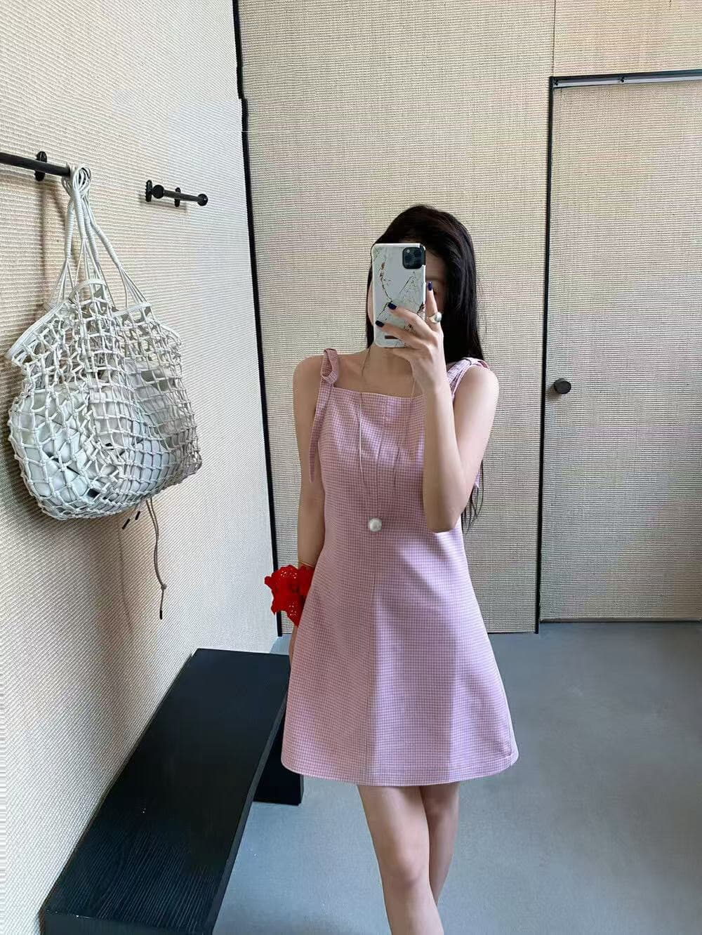 이른 가을 켜기 새로운 miu 부서 이른 가을 패션 체크무늬 몸매 가꾸기 슬림해 보이는 품격 드레스 상세 이미지 7