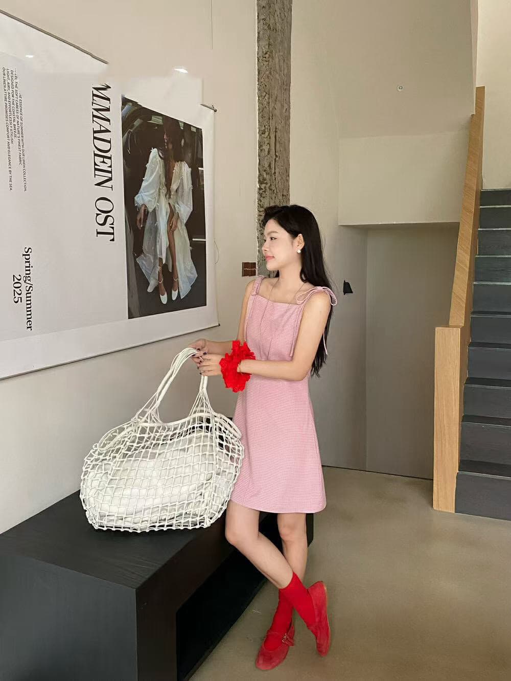 이른 가을 켜기 새로운 miu 부서 이른 가을 패션 체크무늬 몸매 가꾸기 슬림해 보이는 품격 드레스 상세 이미지 9
