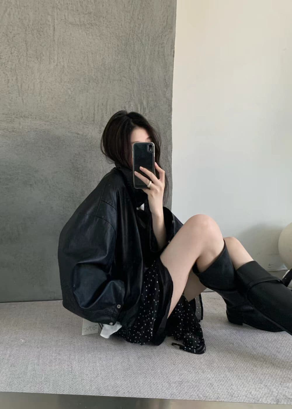 가을 켜기 새로운 한 부서 작은 대중 디자인 네클라인 펌프 로프 기계 자동차 모델 다용도 재킷 가죽 재킷 상세 이미지 7