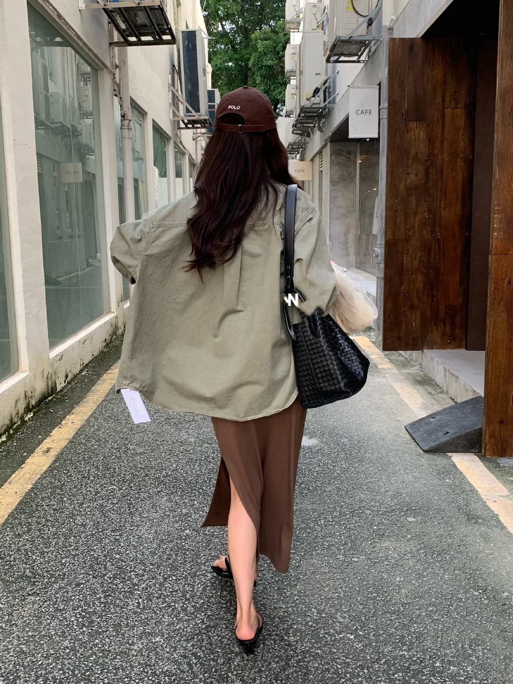 가을 켜기 새로운 파리 주말 레트로 루즈핏 폴로 칼라 워크웨어 셔츠 데님 재킷 상세 이미지 8