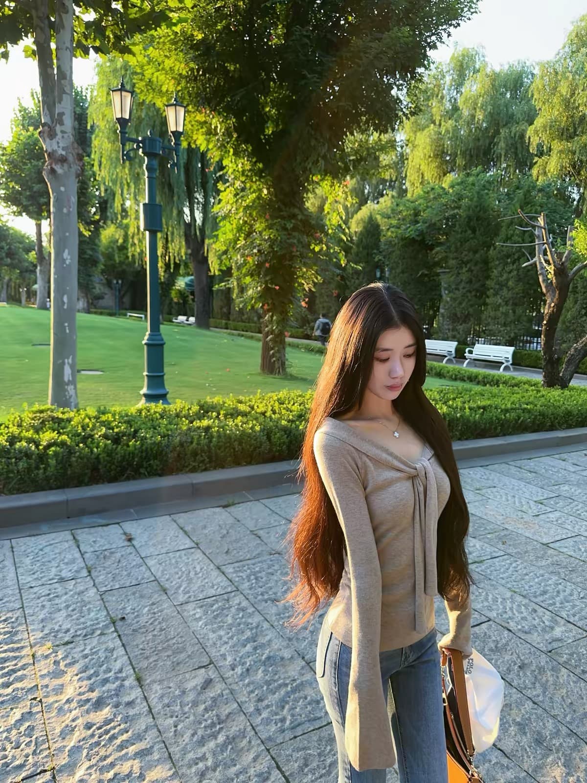 jamais vu 분위기 하느님 자유 레이스업 높음 지혜 V넥 양모 니트 맨위 고급 센스 가을 겨울 상세 이미지 4