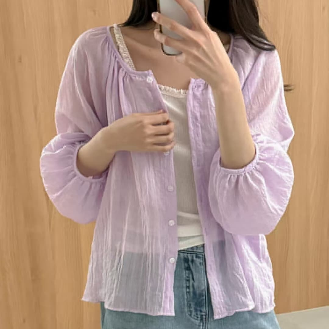 한국 스타일 여름 문예 작은 청신 셔츠 하라주쿠 스타일 캐주얼 패션 미니멀리즘 빅 사이즈 다용도 긴팔 셔츠 맨위 상세 이미지 5