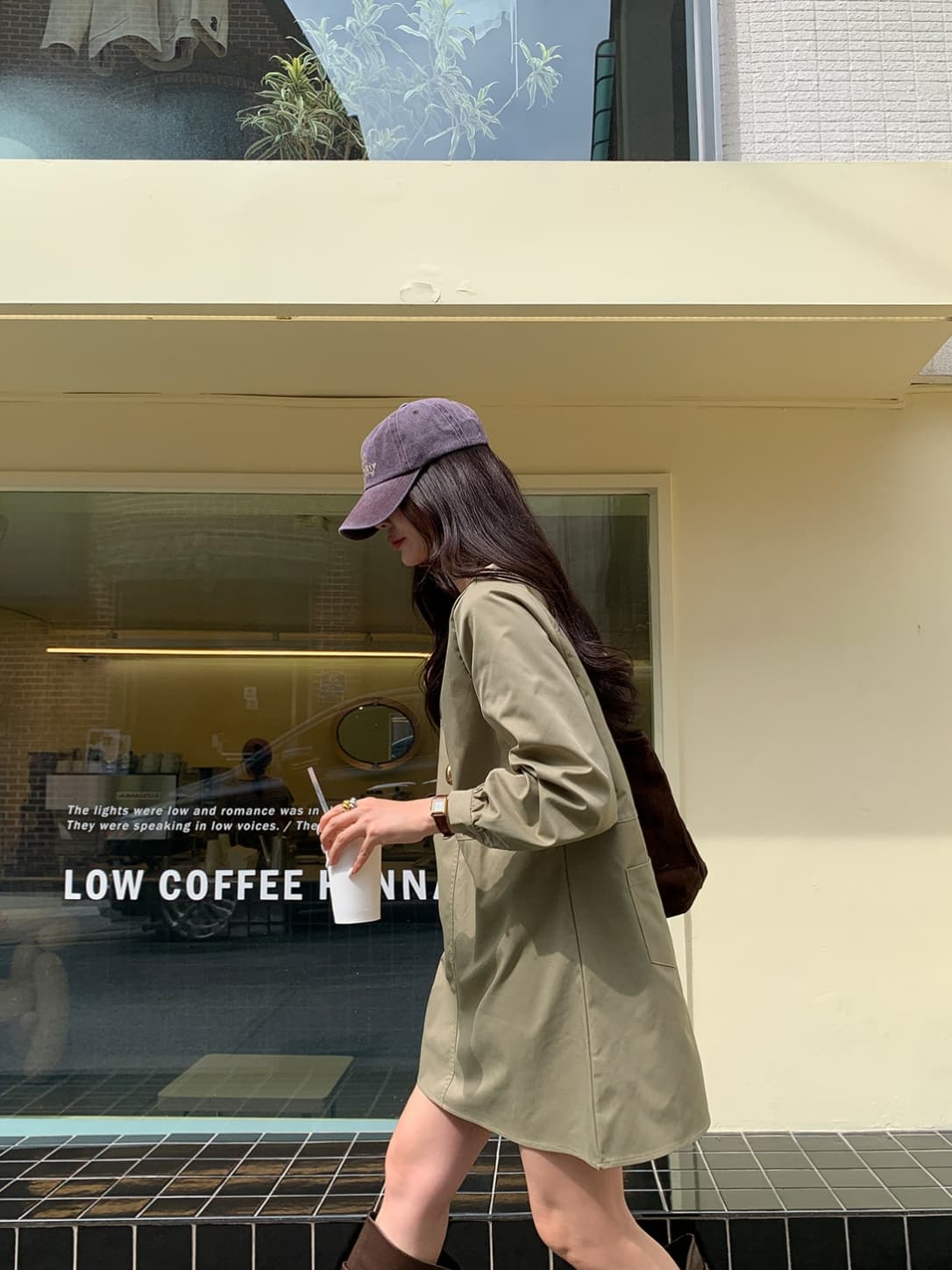 ins 한국 스타일 가을 품격 레트로 미니멀리즘 워크웨어 주머니 라운드 넥 긴팔 다용도 개성 한 마디 드레스 상세 이미지 17