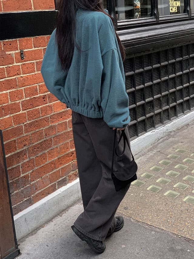 chic 한 부서 가을 겨울 느긋한 캐주얼 패션 스탠드 칼라 지퍼 다용도 보온 플리스 후드티 재킷 재킷 상세 이미지 6
