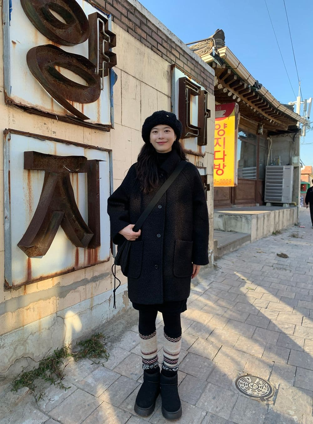 chic 한 부서 겨울 부드러운 패션 스탠드 칼라 보온 솜을 넣은 두꺼운 서클 뭐라구? 모직 바람막이 외투 상세 이미지 32