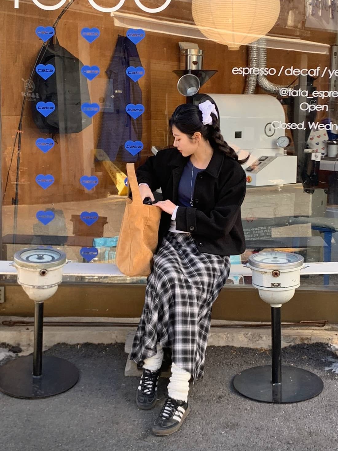 chic 한 부서 겨울 레트로 부드러운 연령 감소 폴로 칼라 싱글 줄 버튼 느긋한 다용도 모직 쇼트 스타일 재킷 재킷 상세 이미지 10