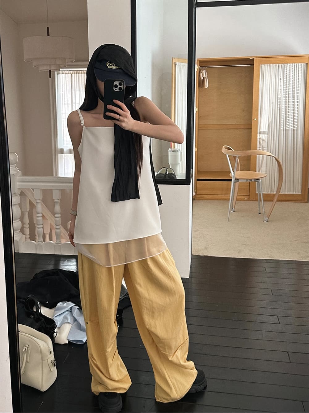 ins 한 부서 여름 작은 대중 순수한 욕망 미니멀리즘 디자인 센스 스택 착용 캐주얼 다용도 조끼 슬립 드레스 이미지 2