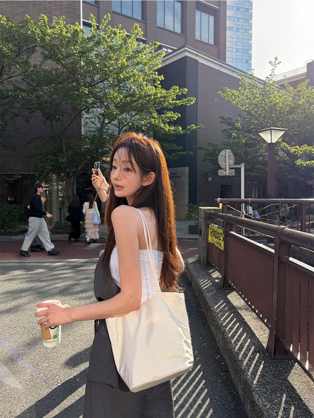 chic 한국 새로운 레트로 품격 행침 목 조끼 코디 반신 스커트 캐주얼 휴가 바람 투피스 세트 세트 상세 이미지 12