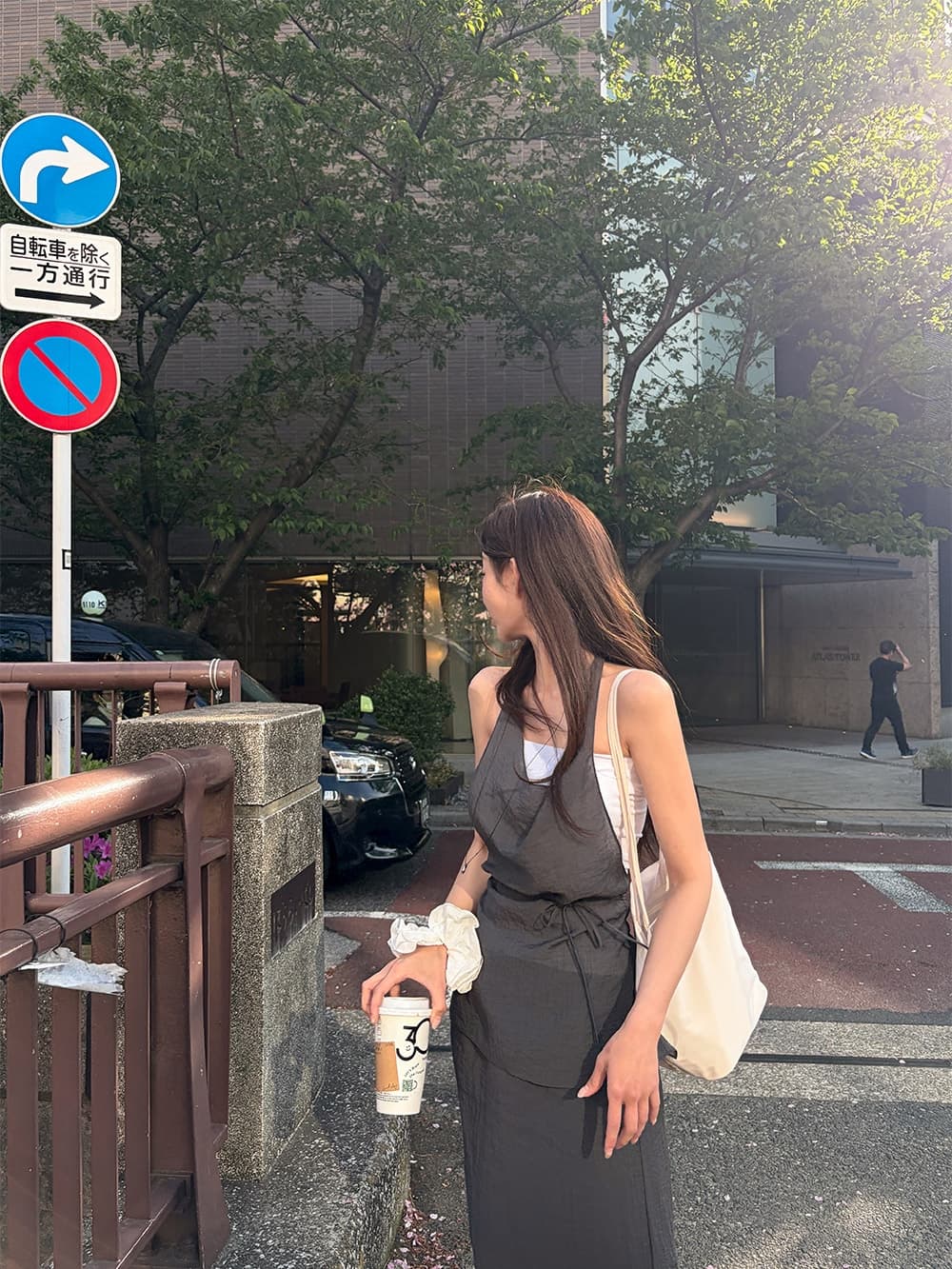chic 한국 새로운 레트로 품격 행침 목 조끼 코디 반신 스커트 캐주얼 휴가 바람 투피스 세트 세트 상세 이미지 17