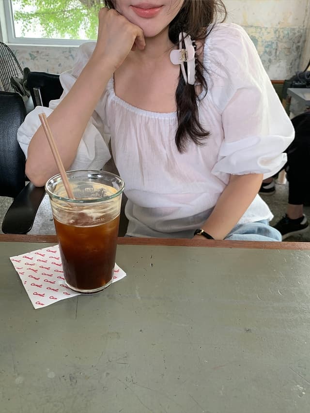 chic 한 부서 부드러운 달콤함 연령 감소 광장 칼라 오프숄더 벌룬 소매 레이스업 캐주얼 휴가 자외선 차단 맨위 쉬폰 블라우스 상세 이미지 7