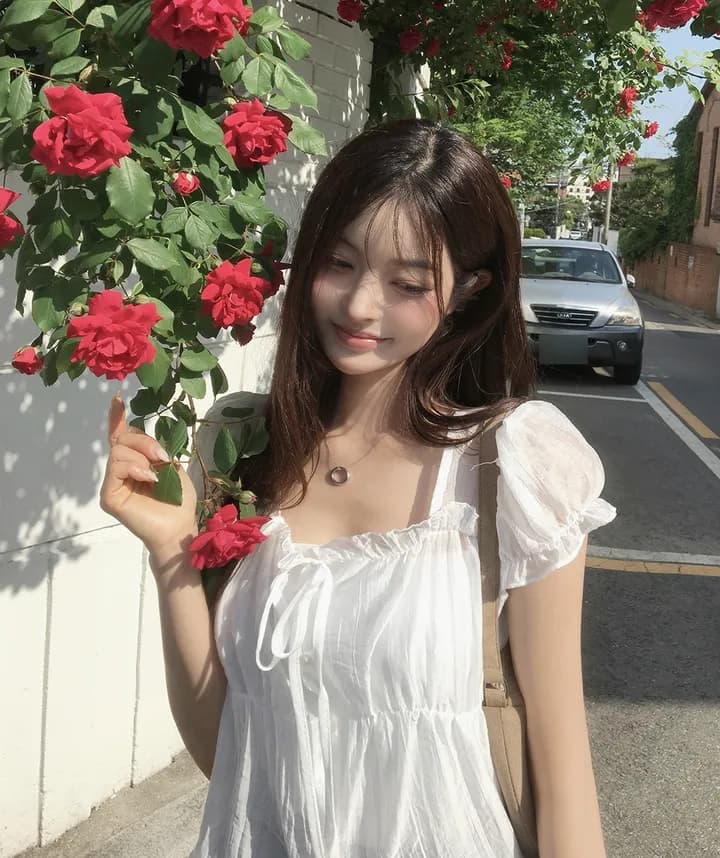 chic 한 부서 여름 프랑스식 달콤함 연령 감소 부드러운 프릴 주름 장식 허리 수축 반팔 쉬폰 셔츠 맨위 상세 이미지 10