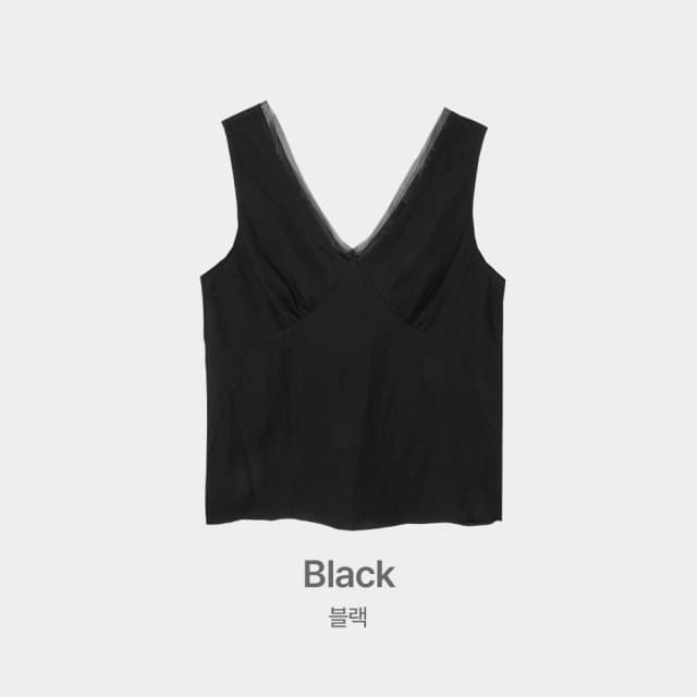 chic 한 부서 여름 프랑스식 V넥 부드러운 달콤함 레이스 허리 수축 슬림해 보이는 다용도 민소매 조끼 맨위 상세 이미지 22