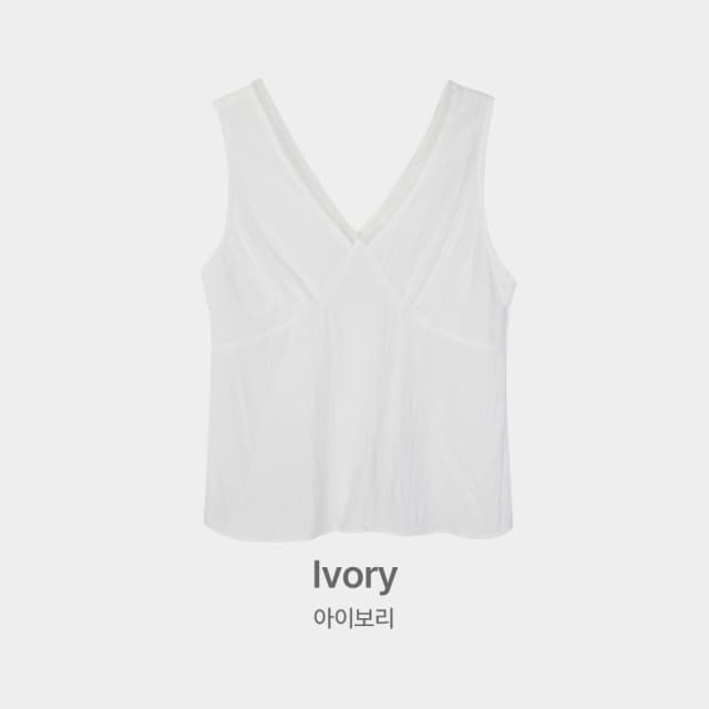 chic 한 부서 여름 프랑스식 V넥 부드러운 달콤함 레이스 허리 수축 슬림해 보이는 다용도 민소매 조끼 맨위 상세 이미지 23