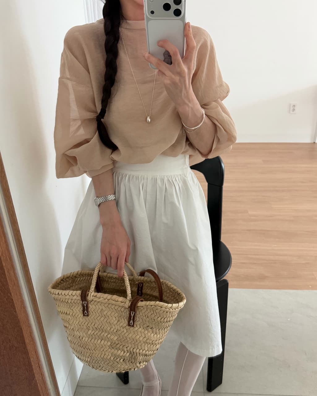 chic 한 부서 이른 가을 패션 레트로 작은 스탠드 칼라 싱글 줄 버튼 양면 착용 루즈핏 다용도 긴팔 셔츠 맨위 상세 이미지 6