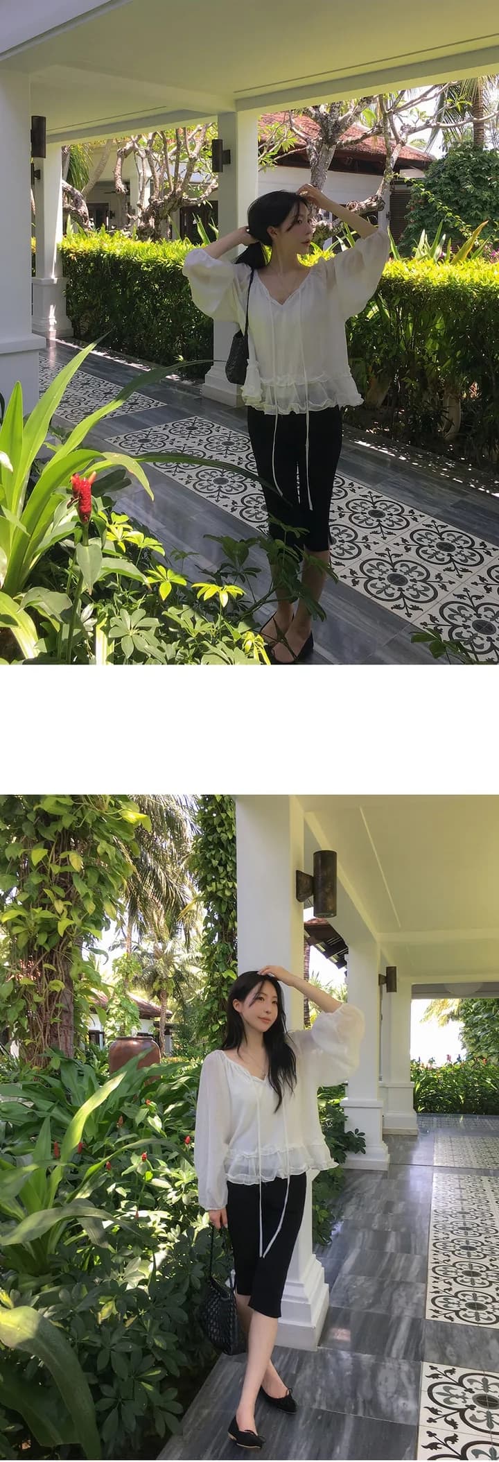 chic 한 부서 이른 가을 프랑스식 부드러운 패션 연령 감소 프릴 레이스업 루즈핏 느긋한 긴팔 셔츠 맨위 상세 이미지 14