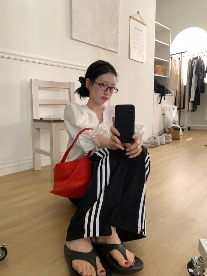 chic 한 부서 이른 가을 부드러운 연령 감소 패션 목이버섯 레이스 V넥 나비 매듭 긴팔 Chic 셔츠 맨위 상세 이미지 29