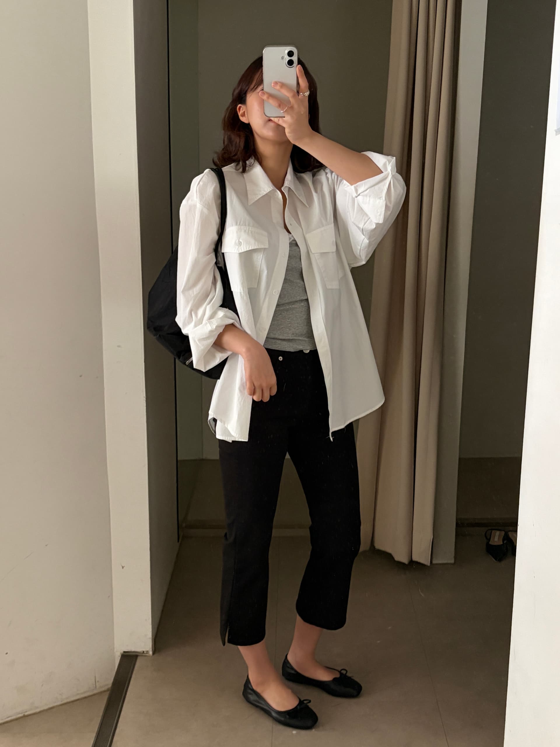 ins 한국 이른 가을 레트로 워크웨어 주머니 패션 느긋한 루즈핏 다용도 싱글 줄 버튼 긴팔 셔츠 맨위 상세 이미지 11