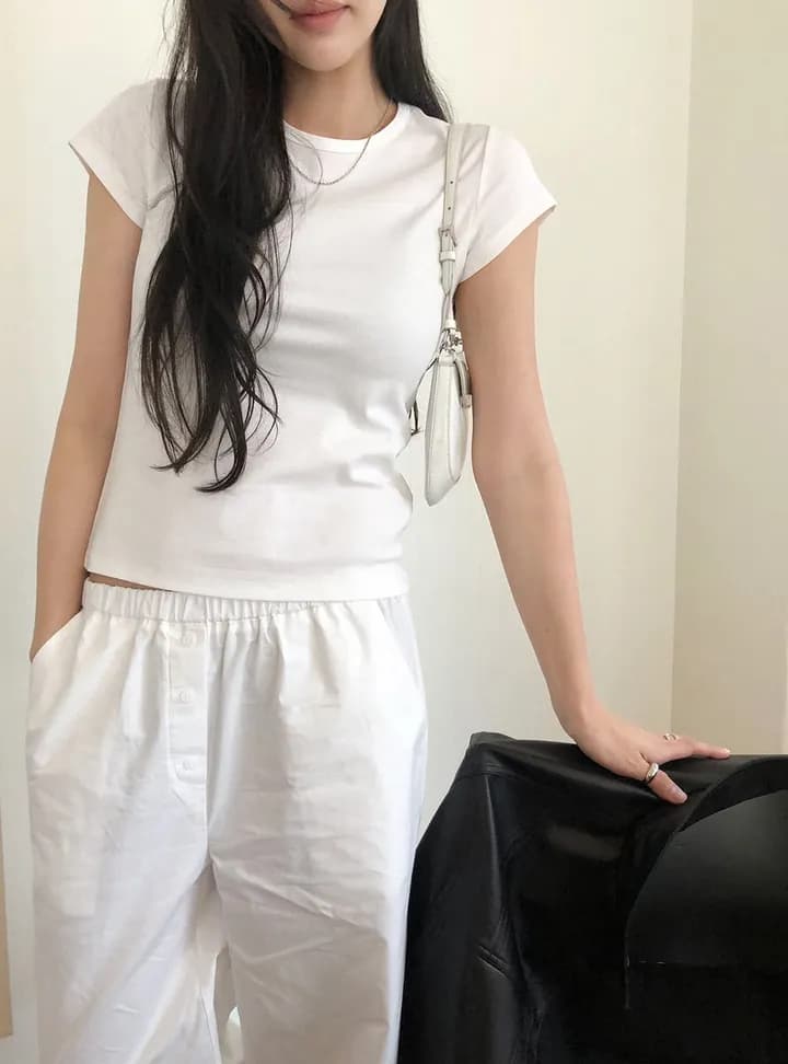 chic 한 부서 이른 가을 부드러운 패션 세 버클 연령 감소 프릴 캐주얼 미니멀리즘 7부 바지 스트레이트 바지 상세 이미지 15