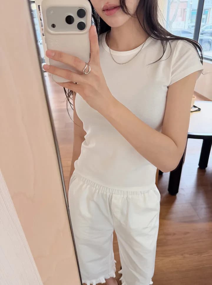 chic 한 부서 이른 가을 부드러운 패션 세 버클 연령 감소 프릴 캐주얼 미니멀리즘 7부 바지 스트레이트 바지 상세 이미지 16