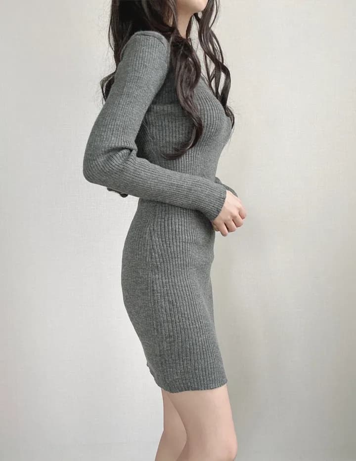 chic 한 부서 가을 겨울 부드러운 패션 캐주얼 V넥 몸매 가꾸기 작은 키 니트 스웨터 타이트 스커트 미니 스커트 드레스 상세 이미지 3