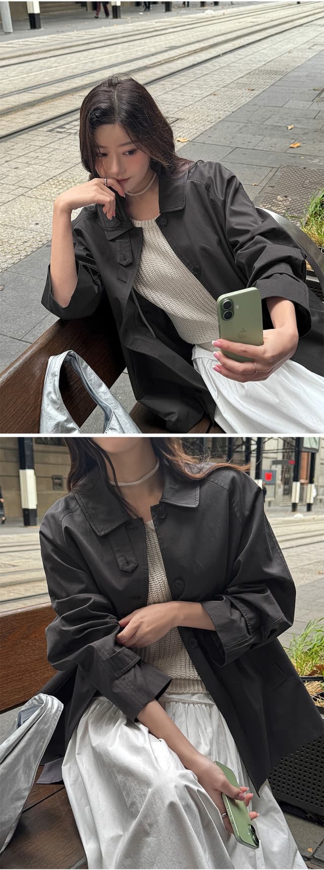 chic 한국 가을 영국식 패션 품격 작은 대중 디자인 센스 루즈핏 캐주얼 다용도 재킷 재킷 상세 이미지 13
